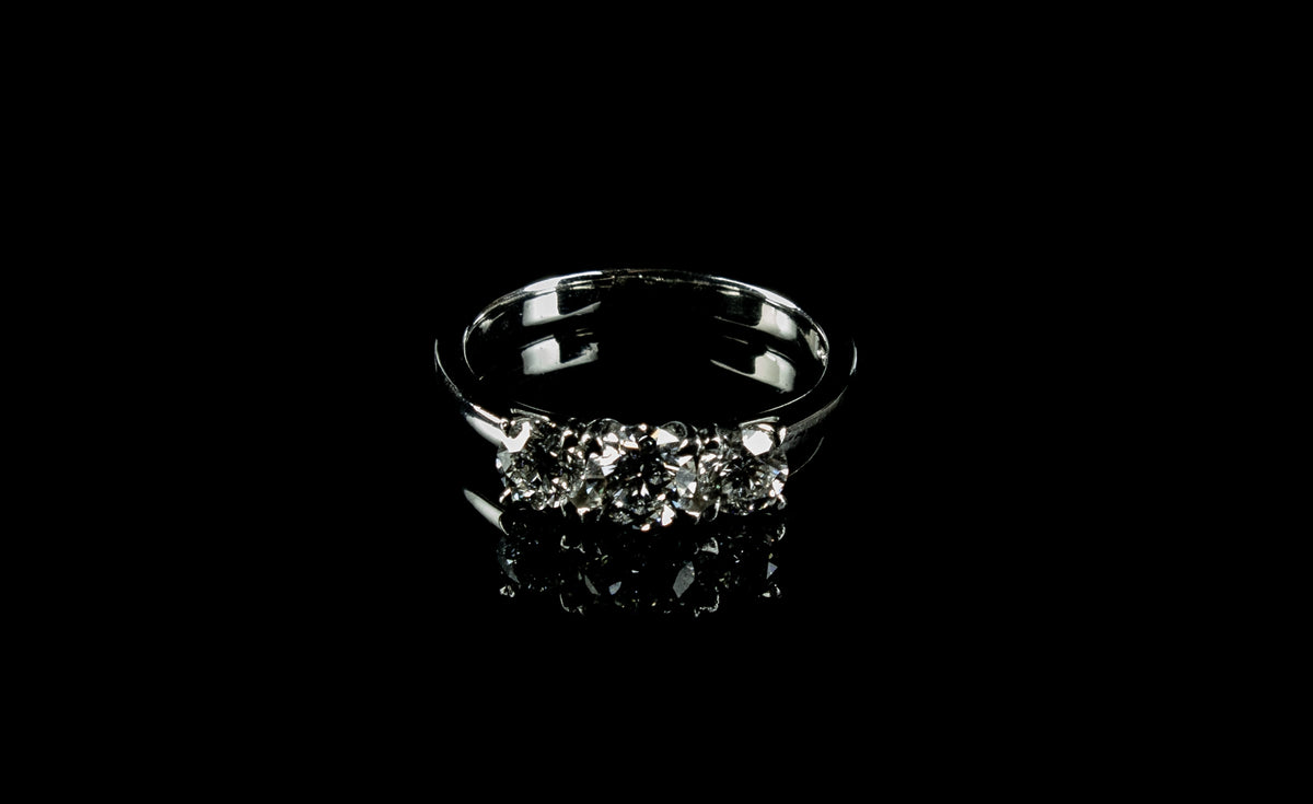 Platinum Three Stone Diamond Ring