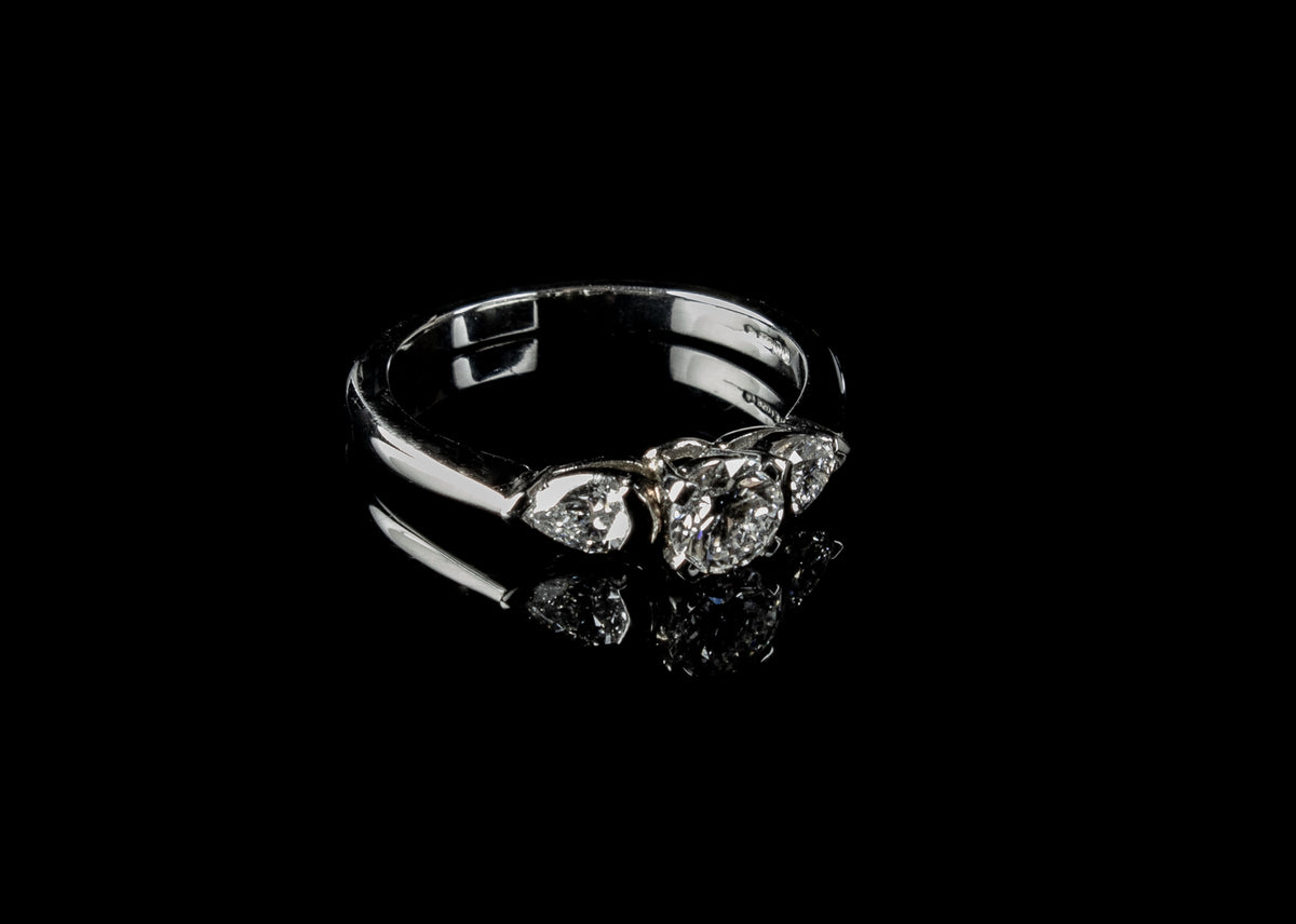 Platinum Three Stone 0.80ct Diamond Ring
