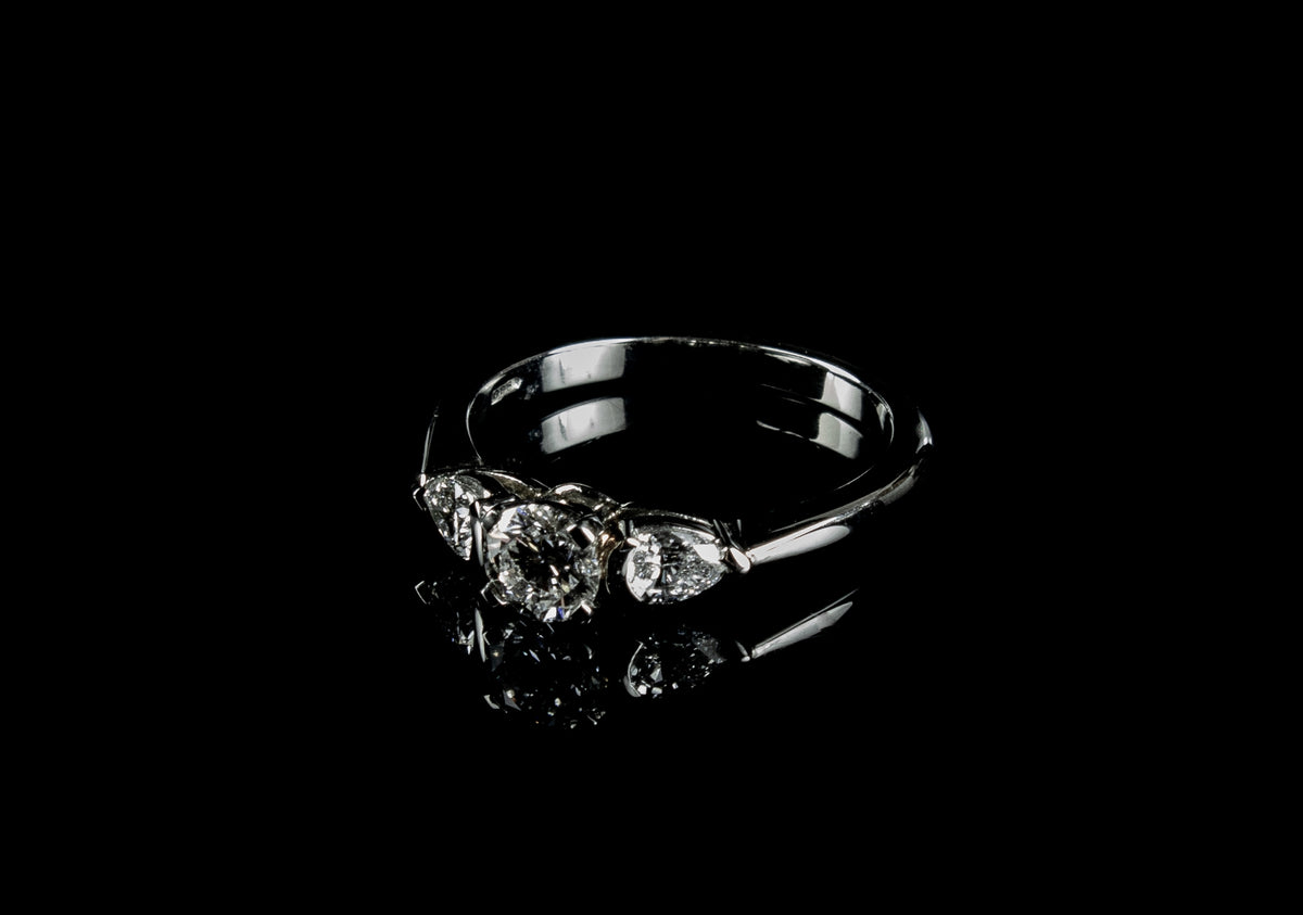 Platinum Three Stone 0.80ct Diamond Ring
