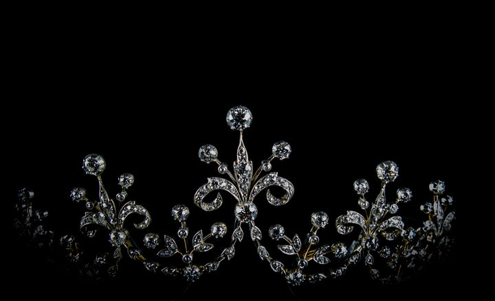 Antique Victorian Diamond set Tiara / Necklace, 7.70ct
