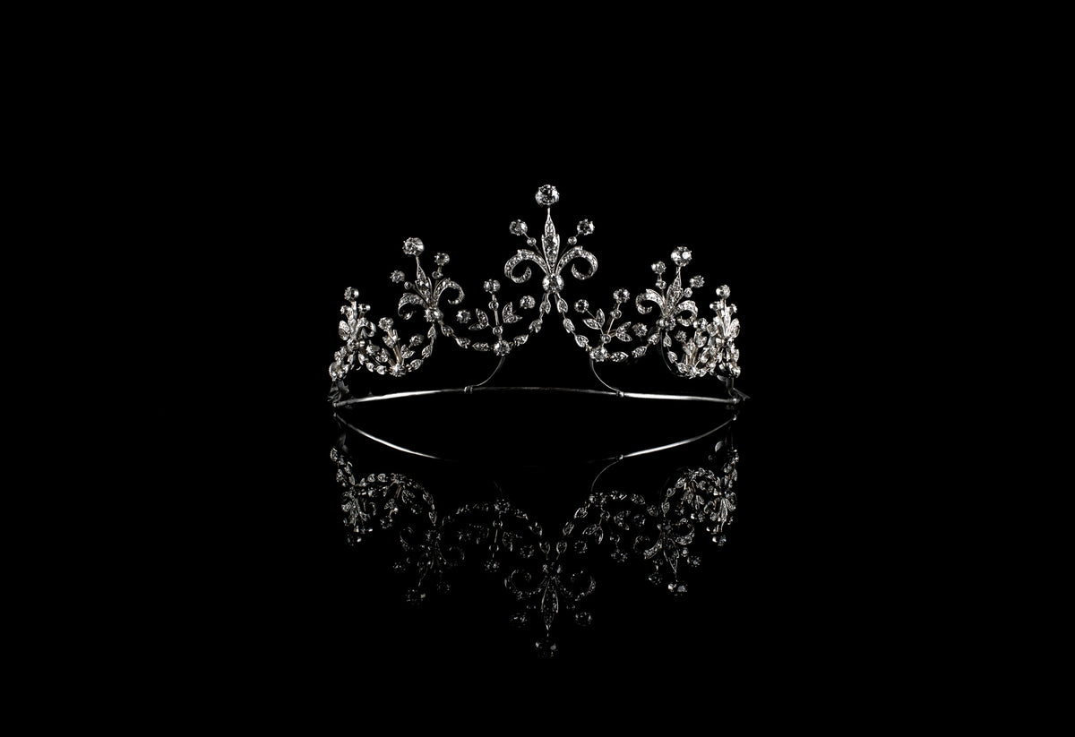 Antique Victorian Diamond set Tiara / Necklace, 7.70ct