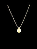 18ct White Gold 6.5x7mm Pearl and Diamond Pendant on 18ct Gold Chain