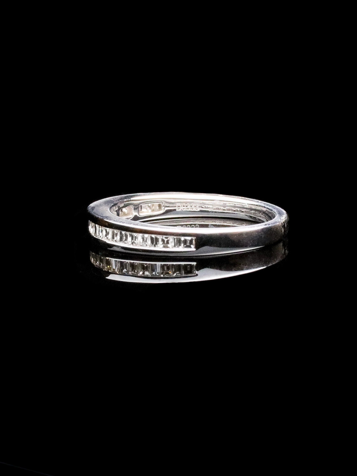 18ct White Gold Baguette Diamond Channel-Set Half Eternity Ring