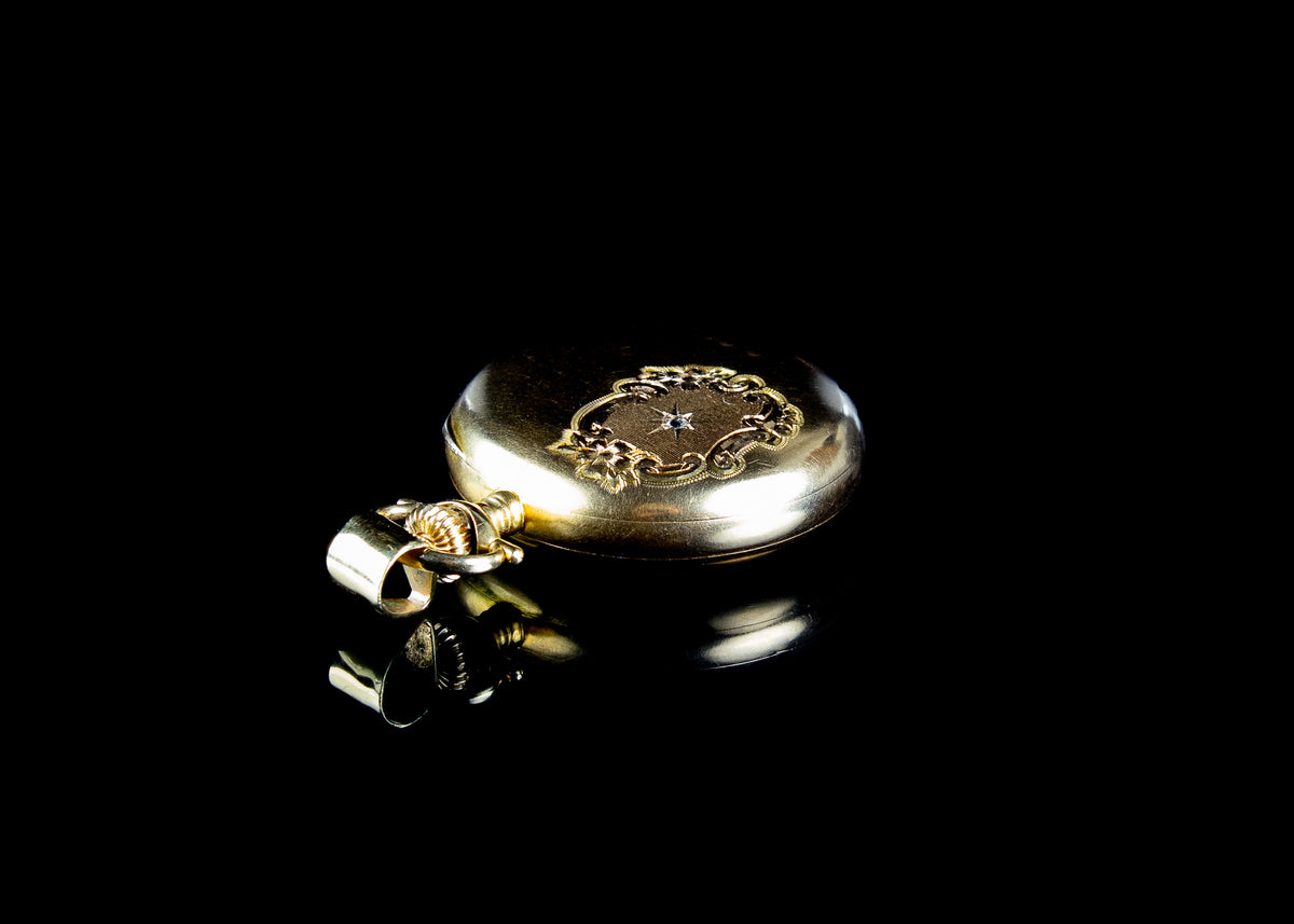 Victorian 14K gold ladies pocket watch by Elgin