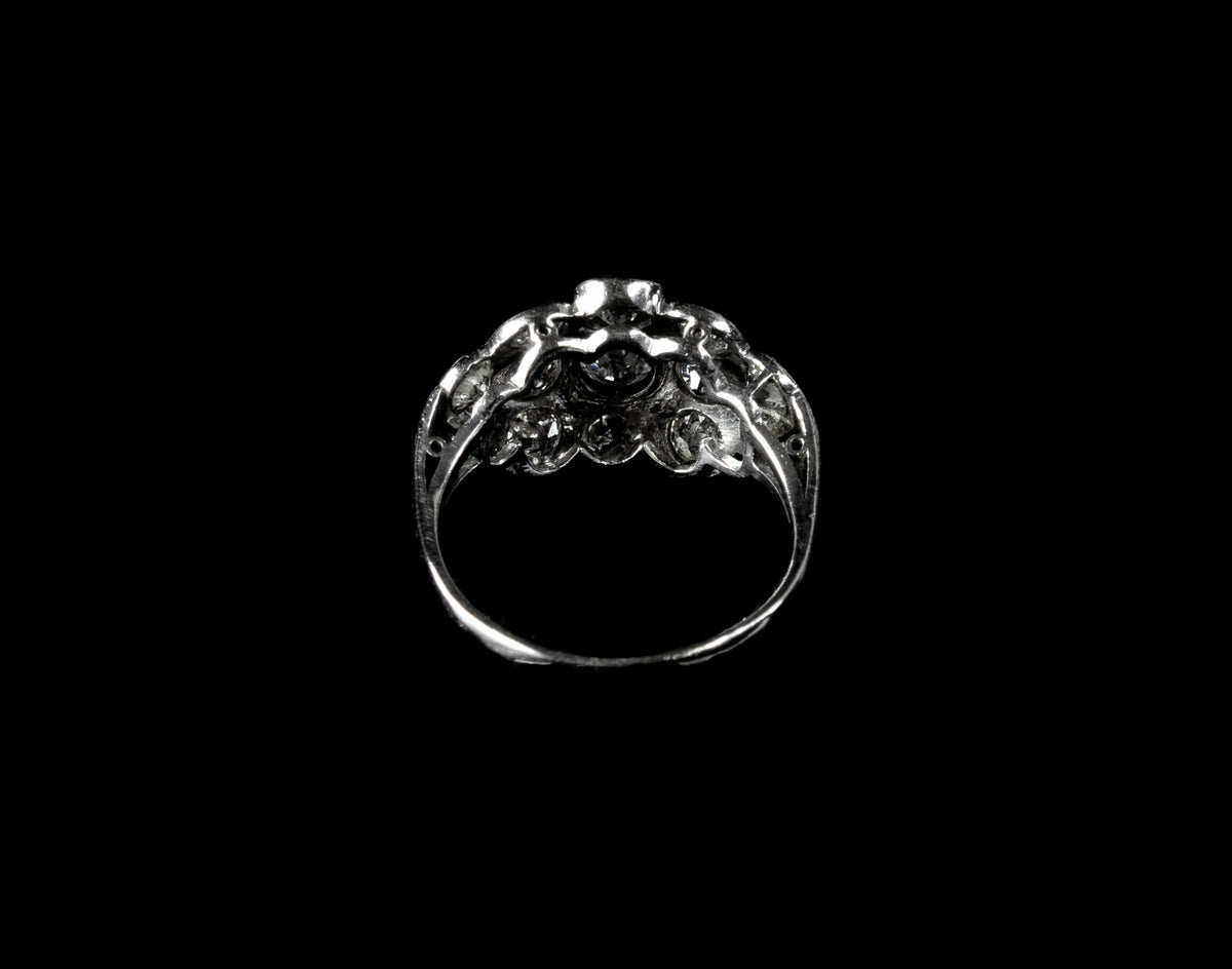 Platinum Bombé 3.00ct Old Cut Diamond Ring, Circa 1930