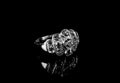 Platinum Bombé 3.00ct Old Cut Diamond Ring, Circa 1930