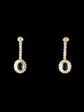 Platinum 1.00ct Aquamarine and 0.80ct Diamond Cluster Drop Earrings