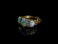 18ct Gold Opal and Diamond Ring, Sheffield 1996