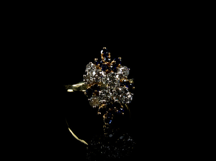 18ct Gold Sapphire and Diamond Cocktail Ring