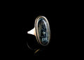 Antique Georgian Fine Gold Mourning Ring, Circa 1790