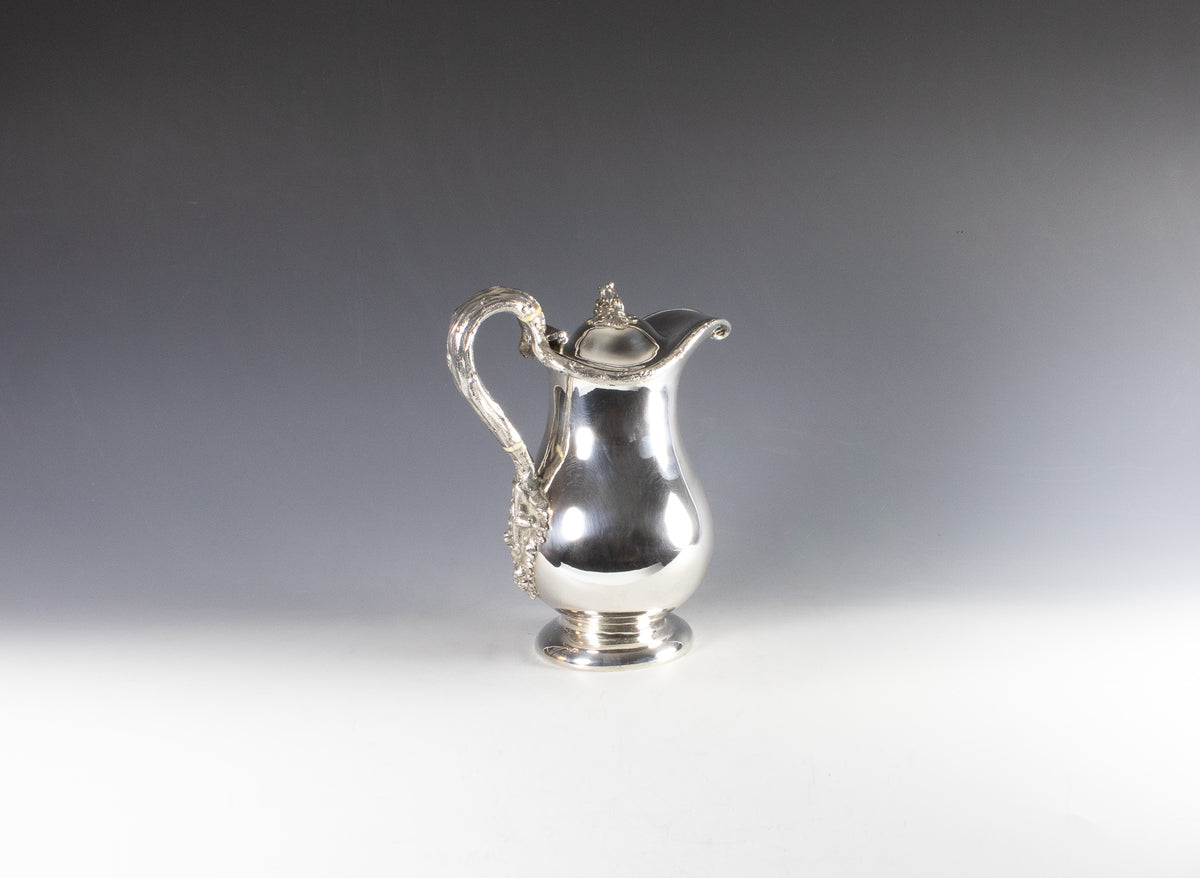 Antique silver wine jug, London 1855