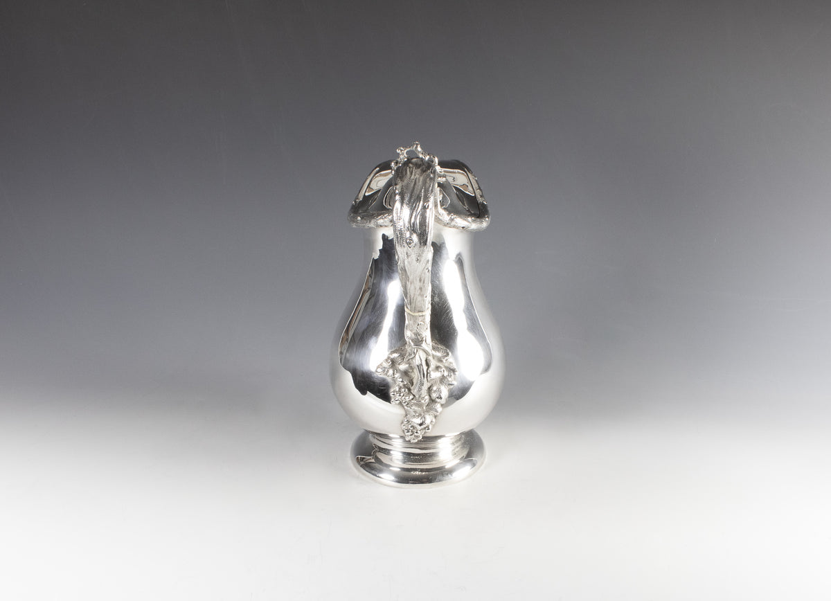 Antique silver wine jug, London 1855