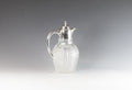Antique silver and glass claret jug, Birmingham 1899