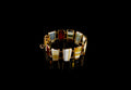9ct yellow gold Scottish pebble bracelet