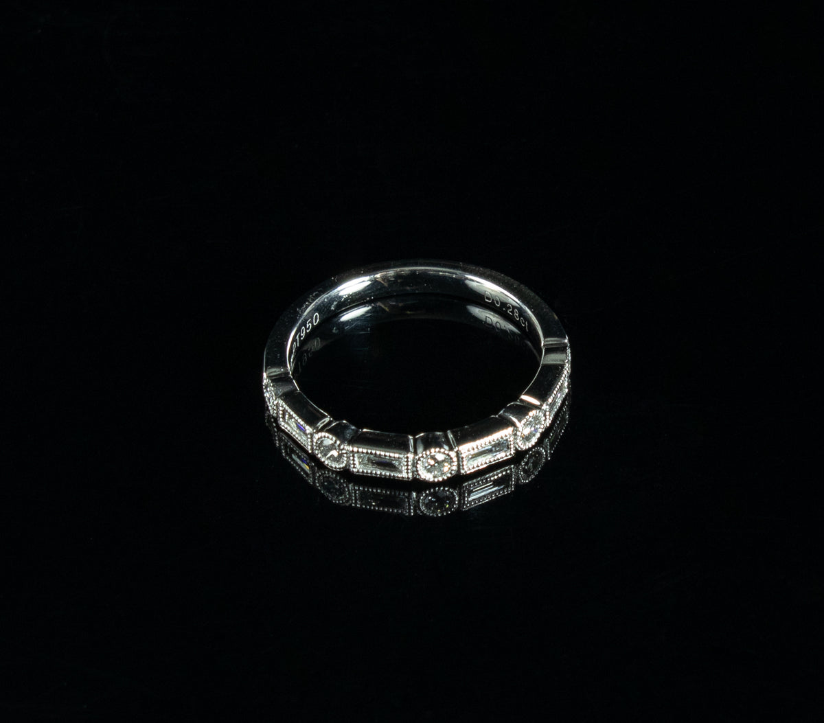 Platinum Nine Stone 0.28ct Diamond Half Eternity Ring