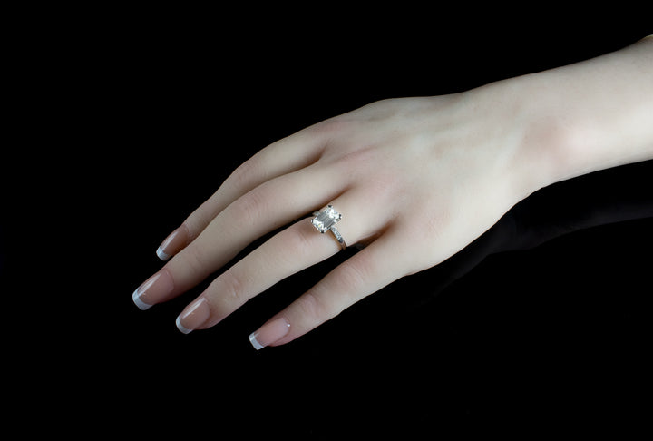 Platinum Emerald Cut 2.21ct Diamond Ring
