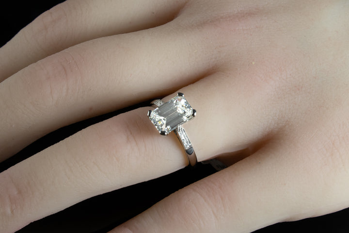 Platinum Emerald Cut 2.21ct Diamond Ring