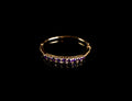 9ct Gold Amethyst and Diamond Bangle