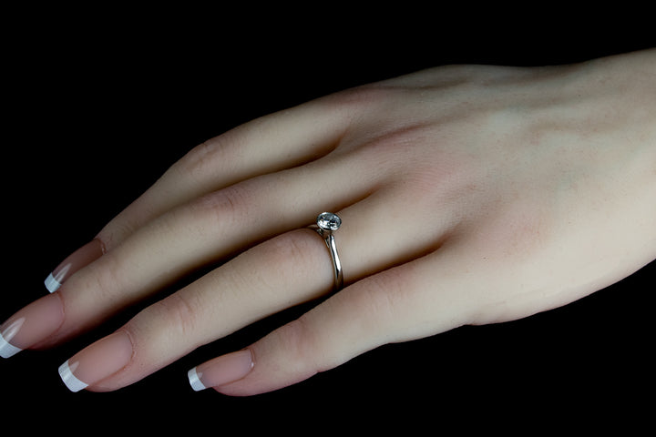 Platinum 0.50ct Round Diamond Solitaire Ring
