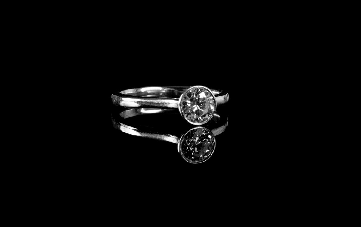 Platinum 0.50ct Round Diamond Solitaire Ring
