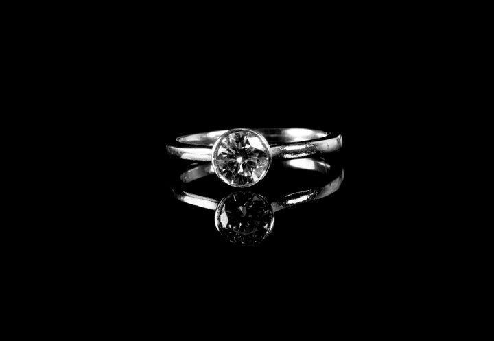 Platinum 0.50ct Round Diamond Solitaire Ring