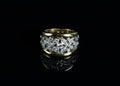 18ct Gold Wide Floral 1.00ct Diamond Ring, Sheffield 2000