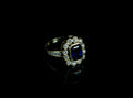 18ct Gold 2.00ct Sapphire and Diamond Cluster Ring
