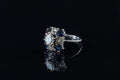 18ct White Gold Sapphire and Diamond Cluster Ring