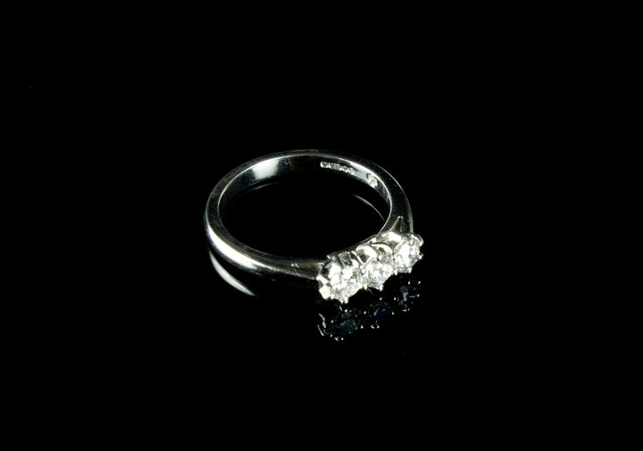 18ct Gold Three Stone Brilliant Cut 0.58ct Diamond Ring