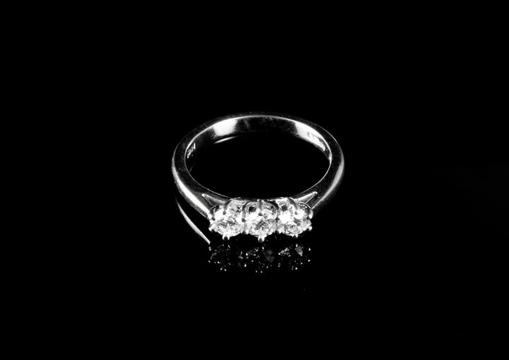 18ct Gold Three Stone Brilliant Cut 0.58ct Diamond Ring