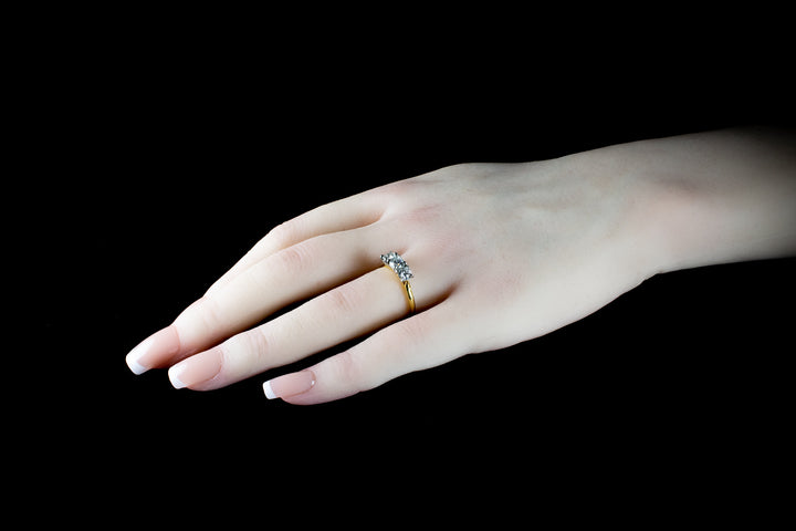 18ct Gold Three Stone Brilliant Cut Diamond Ring