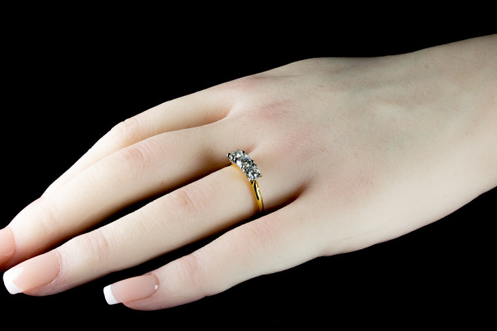 18ct Gold Three Stone Brilliant Cut Diamond Ring
