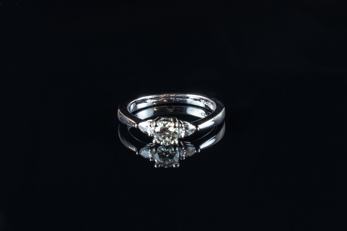 18ct White Gold Three Stone Diamond Ring