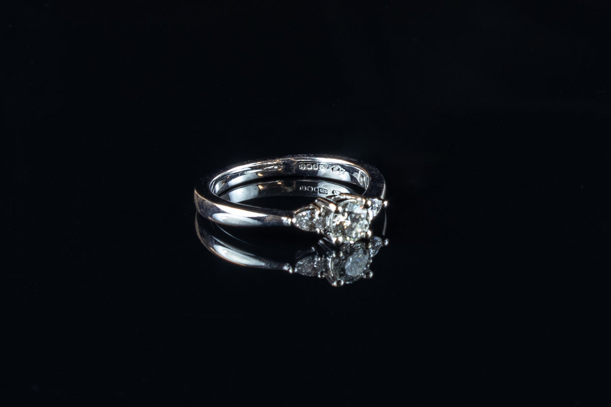 18ct White Gold Three Stone Diamond Ring