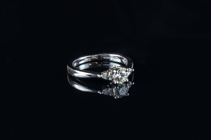 18ct White Gold Three Stone Diamond Ring