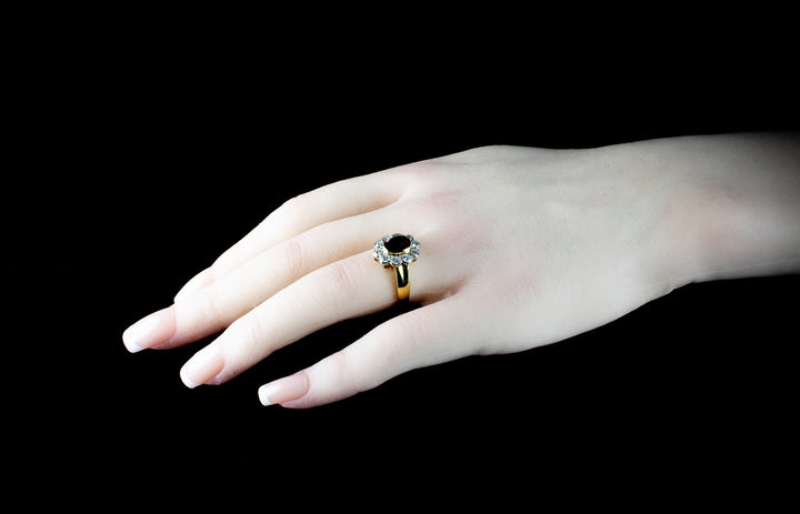 18ct Gold 1.13ct Ruby and Diamond Cluster Ring