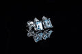 18ct gold aquamarine and diamond earrings