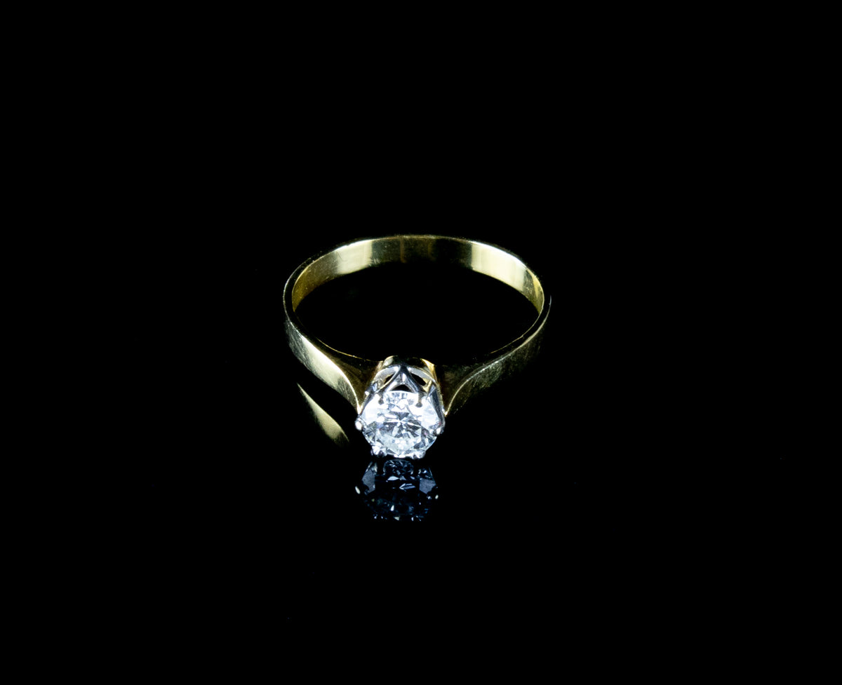 18ct Gold Single Stone 0.30ct Diamond Ring