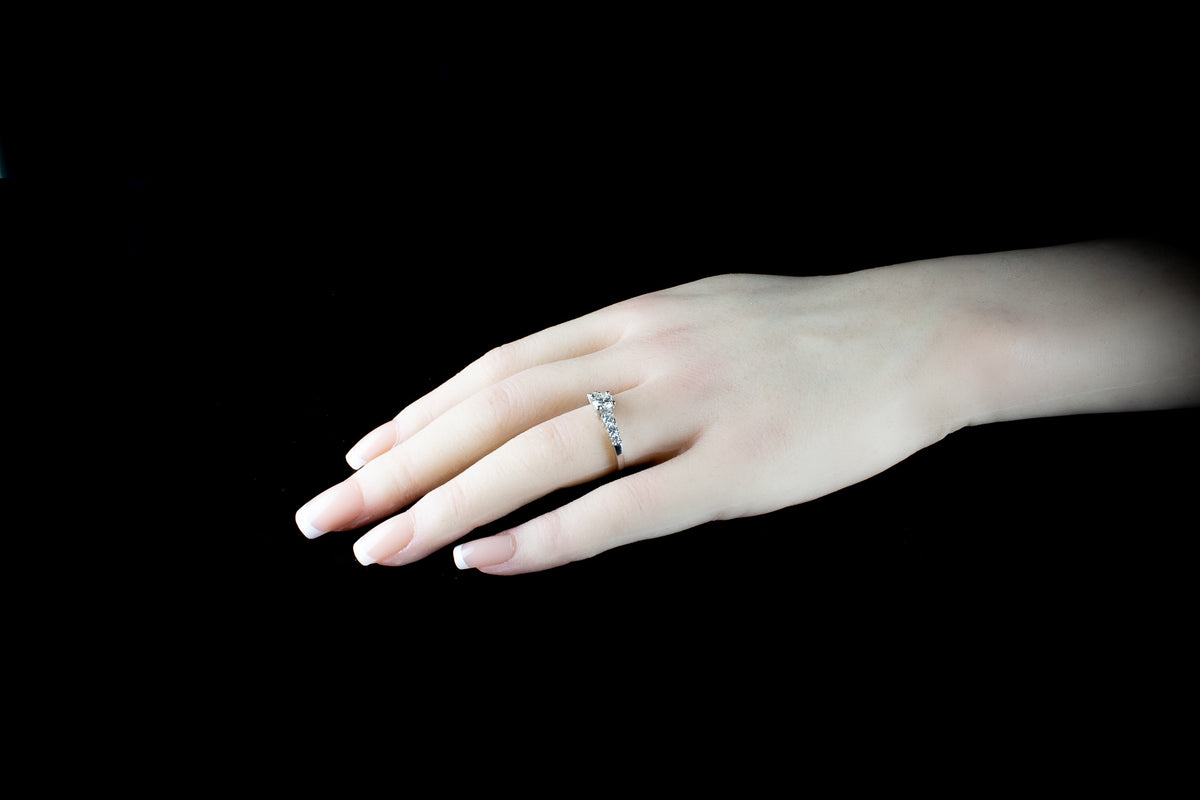 18ct White Gold Seven Stone Diamond Ring