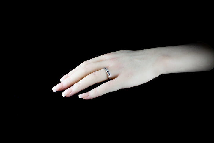 18ct Gold Ruby and Diamond Half Eternity Ring