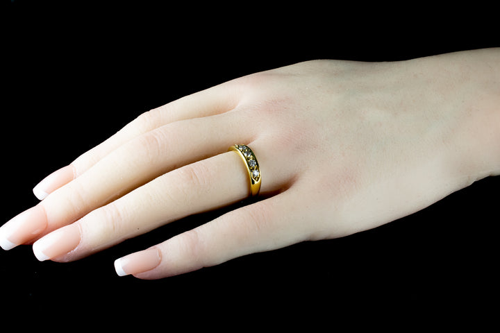18ct Gold Five Stone 0.40ct Diamond Half Eternity Ring
