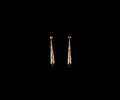 Vintage 9ct Yellow Gold Engraved Drop Earrings