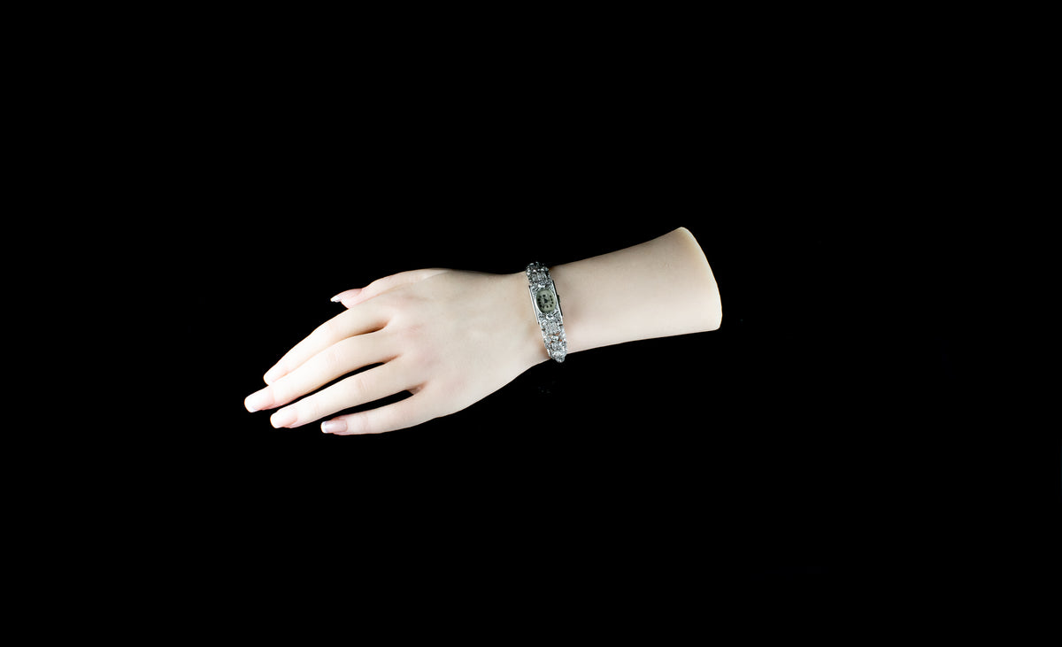 Art Deco Platinum and Diamond Cocktail Watch