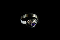 9ct Gold Amethyst Twist Design Ring