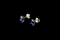 9ct Yellow Gold Emerald cut Amethyst Stud Earrings