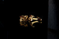 9ct Yellow Gold Red Enamel Cufflinks, London 1970