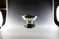 Monumental 12" Sterling Silver Quaich on Plinth