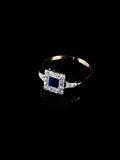 Antique Art Deco 18ct Gold and Platinum Sapphire and Diamond Ring, Circa 1920