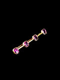 1920s 9ct Gold Almandine Garnet Bar Brooch