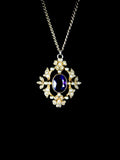 Antique Victorian 15ct Gold Amethyst and Pearl Pendant, Circa 1900